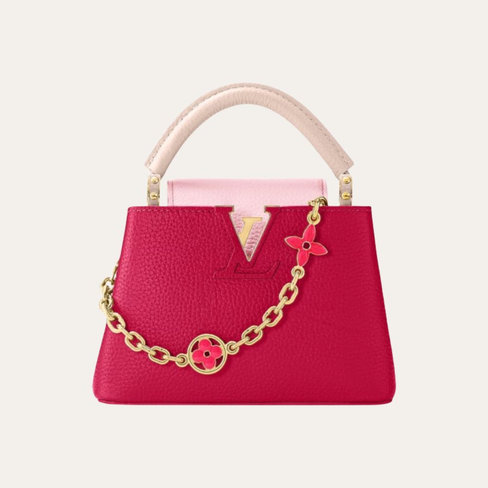 Louis Vuitton Capucines MM Bag Dark Pink 10.6 Inches M20845