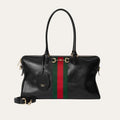 Gucci Borsetto Large Boston Bag Black Leather 15.2 Inches 866734 AAGIQ 1053