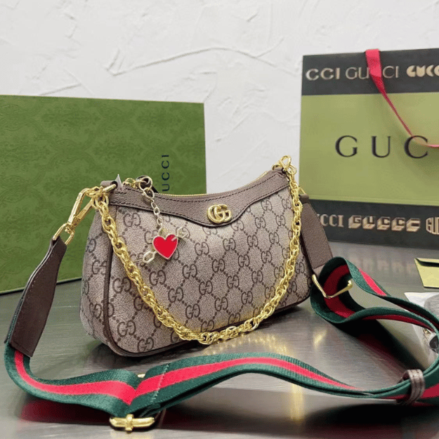 Gucci Ophidia Small Shoulder Bag Beige 9.4 Inches