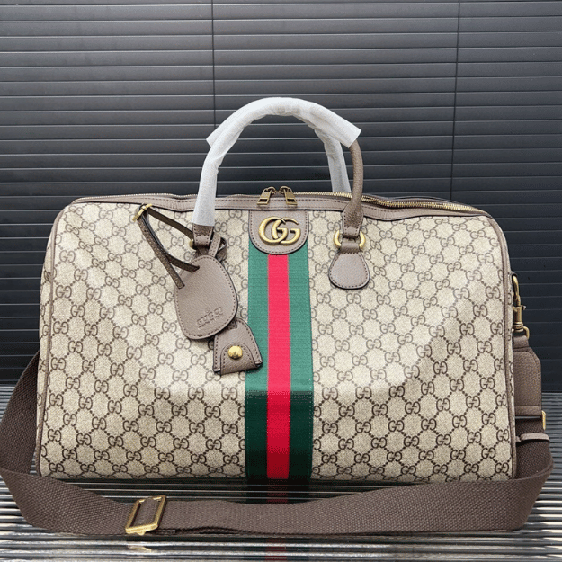 Gucci Ophidia Medium Duffle Bag Beige 17.7 Inches