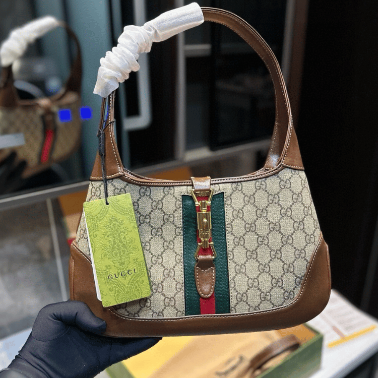 Gucci Jackie 1961 Large Shoulder Bag Beige 11.8 Inches