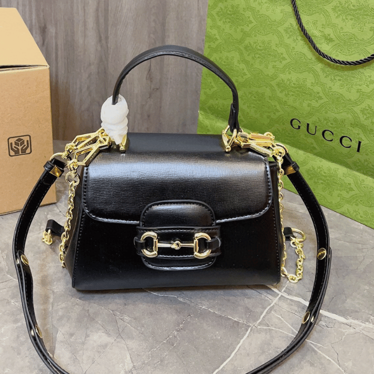 Gucci Horsebit 1955 Small Top Handle Bag – Black