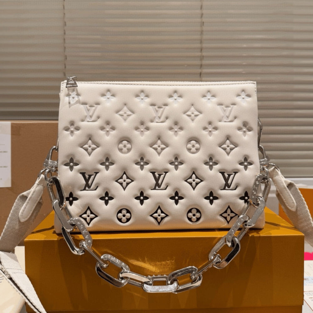 Louis Vuitton Coussin PM LV SKI Cream/Gray 10.2 Inches M11986