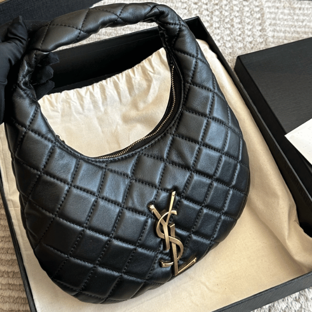 Saint Laurent Icare Hobo Bag Black 10.2 Inches 851689Aaang1000