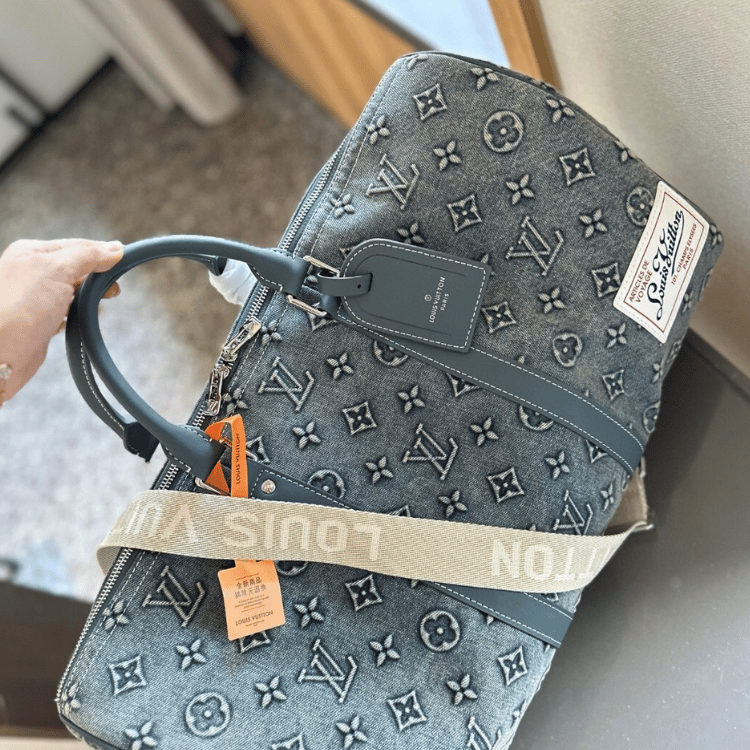 Louis Vuitton Keepall 50 Denim Monogram Blue 20 Inches
