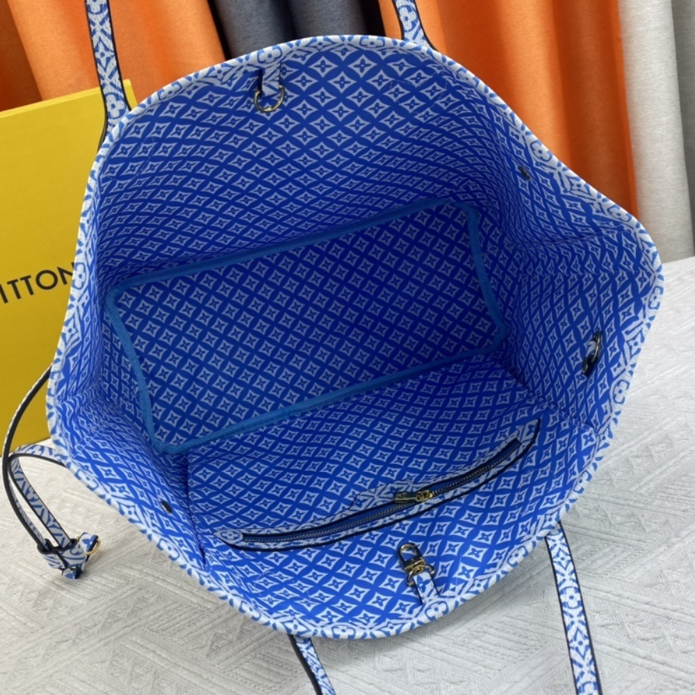 Louis Vuitton Neverfull By The Pool MM Blue 12.2 Inches M22979