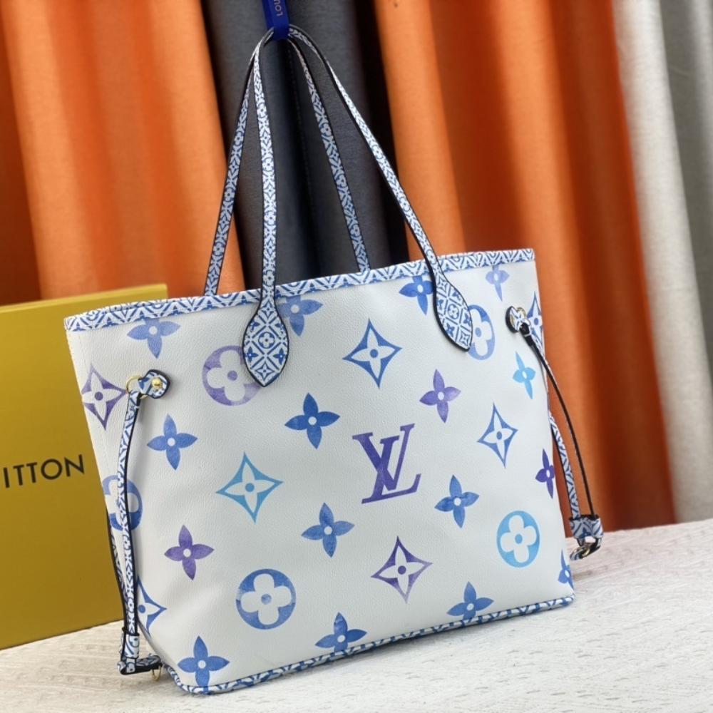 Louis Vuitton Neverfull By The Pool MM Blue 12.2 Inches M22979