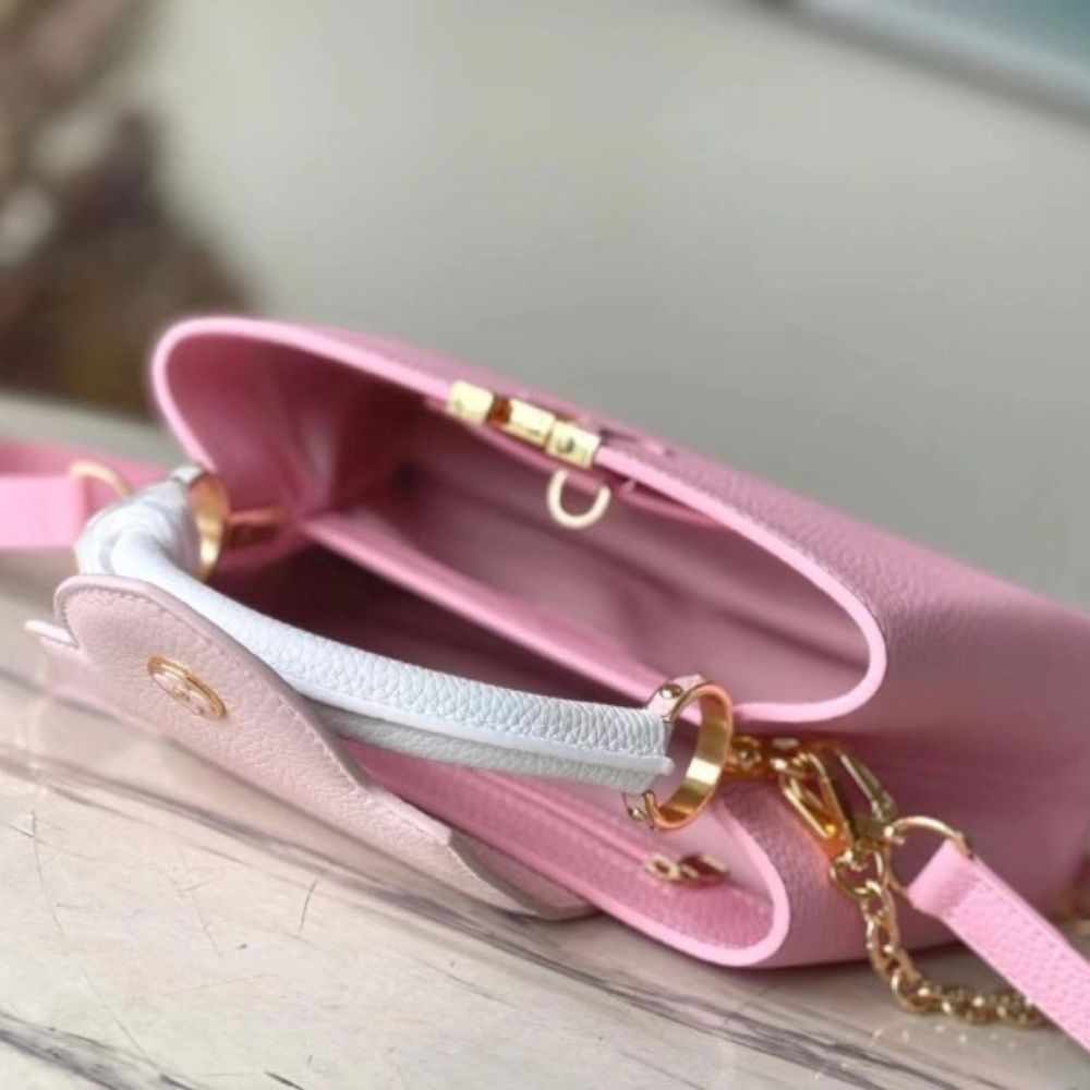 Louis Vuitton Mini Capucines Rose Chamallow Pink 7.9 Inches M22375