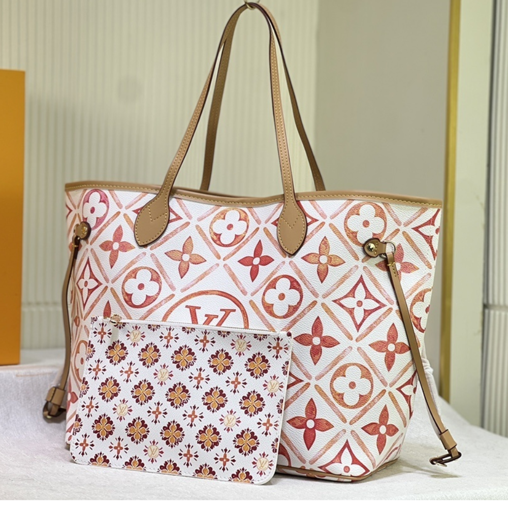 Louis Vuitton Neverfull MM By The Pool Pink/Orange 12.2 Inches M11263