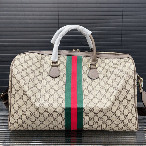 Gucci Ophidia Medium Duffle Bag Beige 17.7 Inches