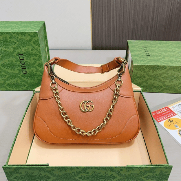 Gucci Ophidia Small Hobo Bag Brown 10.2 Inches
