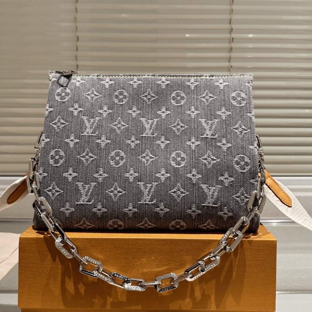 Louis Vuitton Coussin PM Denim Gray 11 Inches M12347
