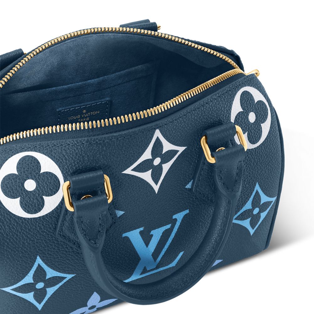 Louis Vuitton Speedy Bandouilière 20 Blue 8.1 Inches M46517