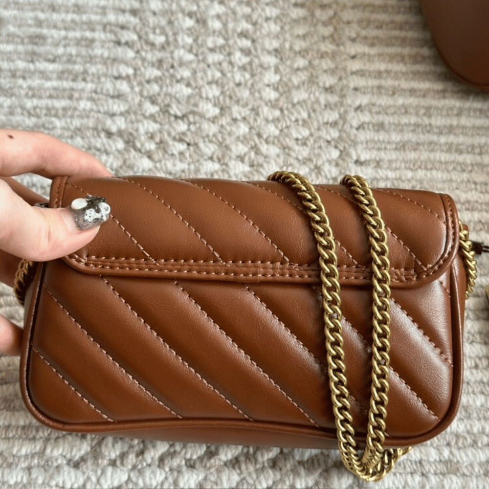 Gucci Gg Marmont Chain Shoulder Bag Brown 10.2 Inches