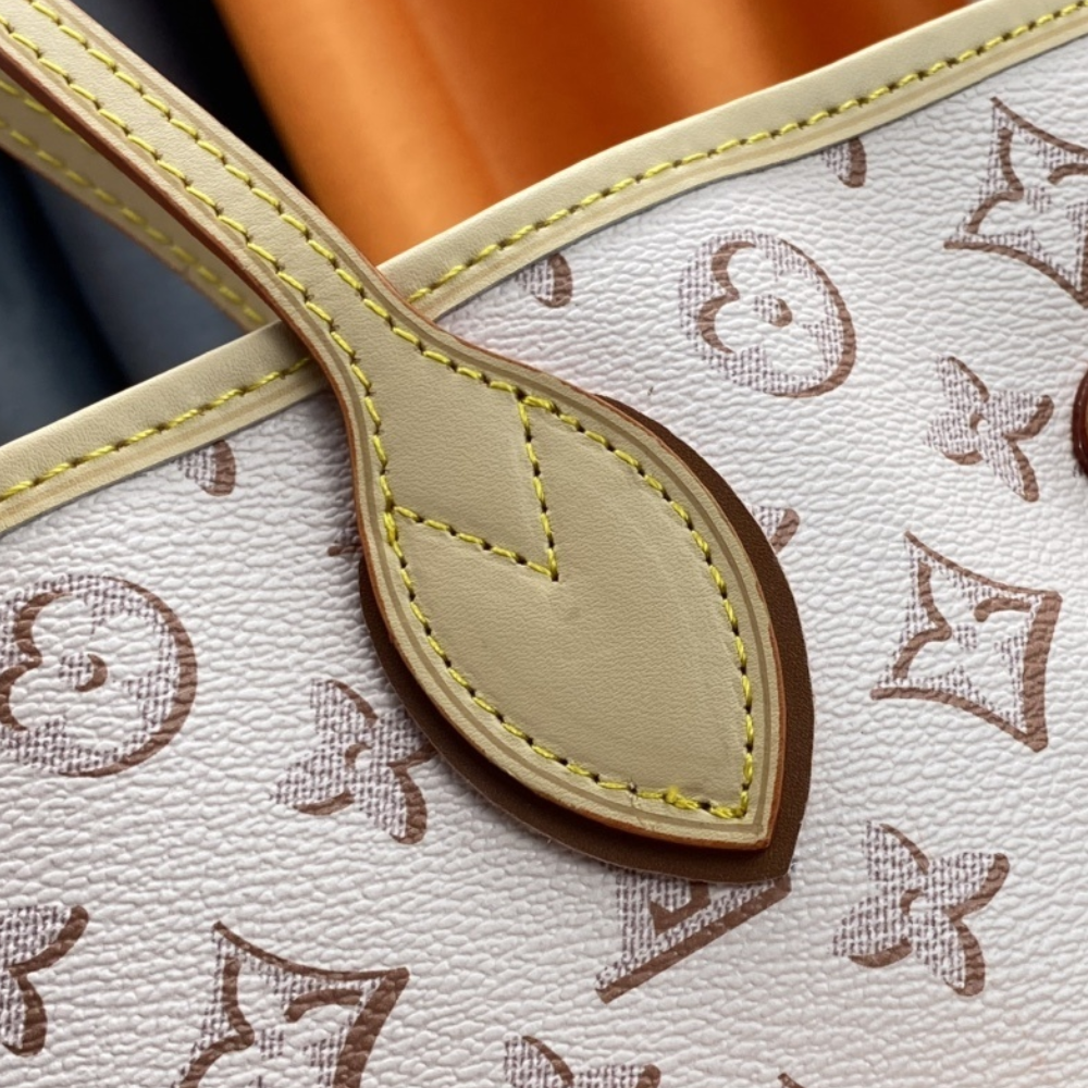 Louis Vuitton Neverfull MM Monogram Empreinte  With Pouch Pocket Beige 12.2 Inches M20921