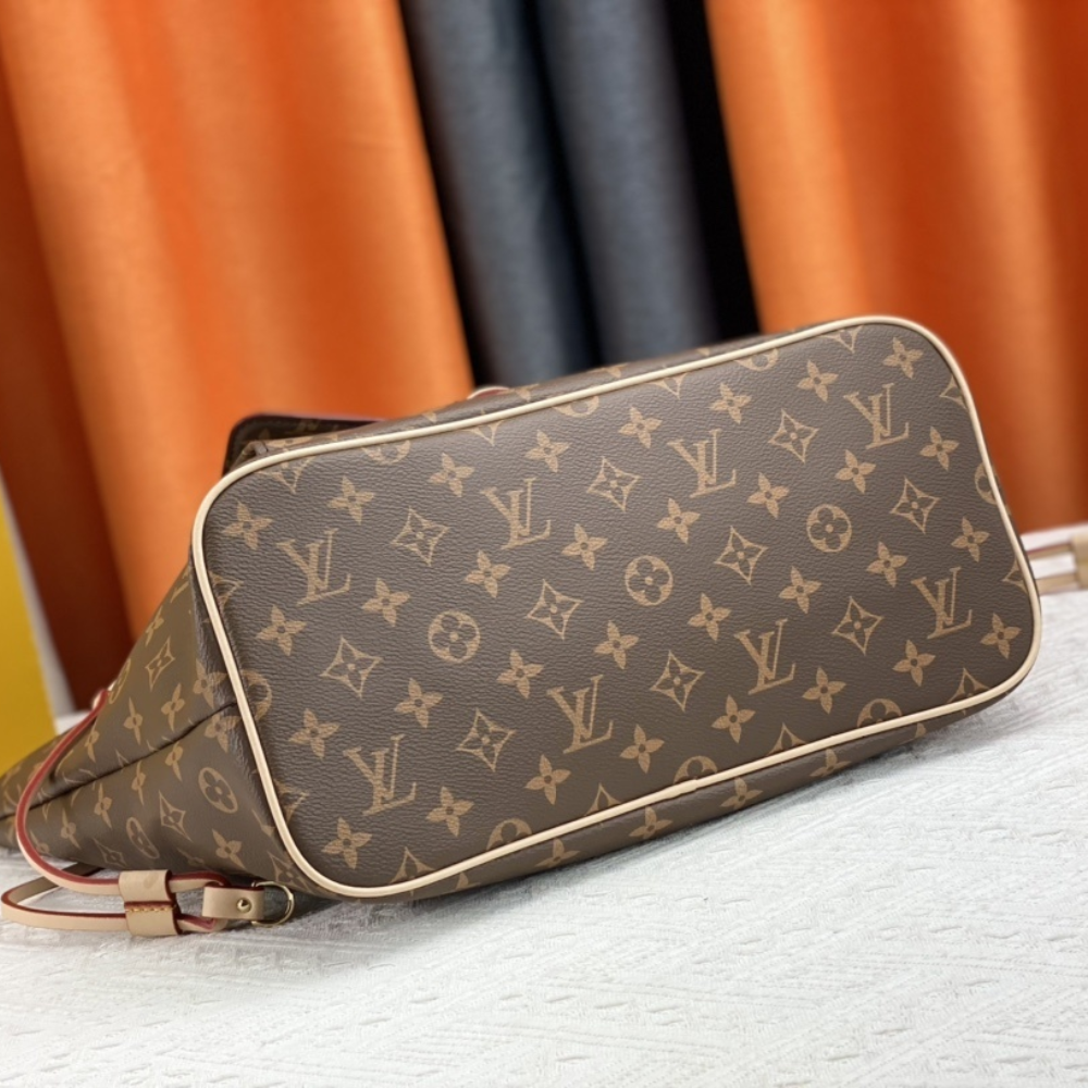 Louis Vuitton Neverfull MM Monogram Empreinte With Pouch Pocket Brown 12.2 Inches M20921