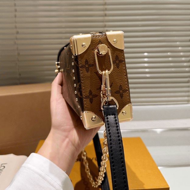 Louis Vuitton Slim Trunk Monogram Chain Bag