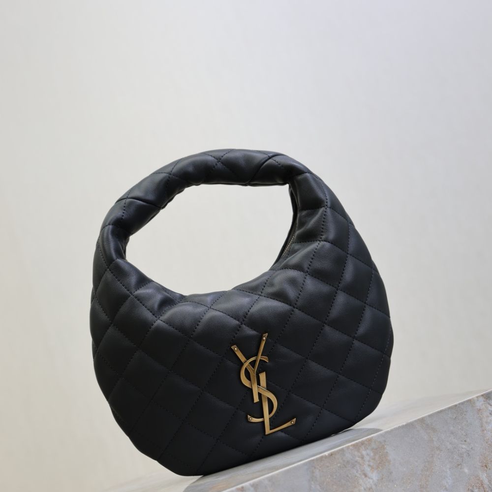 [Premium Quality] – Saint Laurent Icare Hobo Bag Black 10.2 Inches 851689Aaang1000