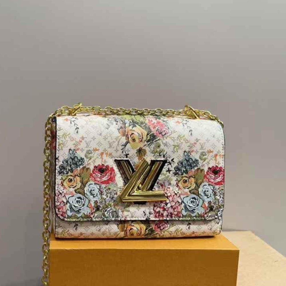 Louis Vuitton Twist MM Epi Floral Beige 23Cm