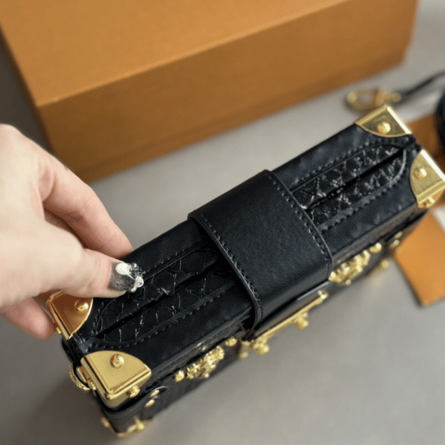 Louis Vuitton Side Trunk Box Black 7.5 Inches