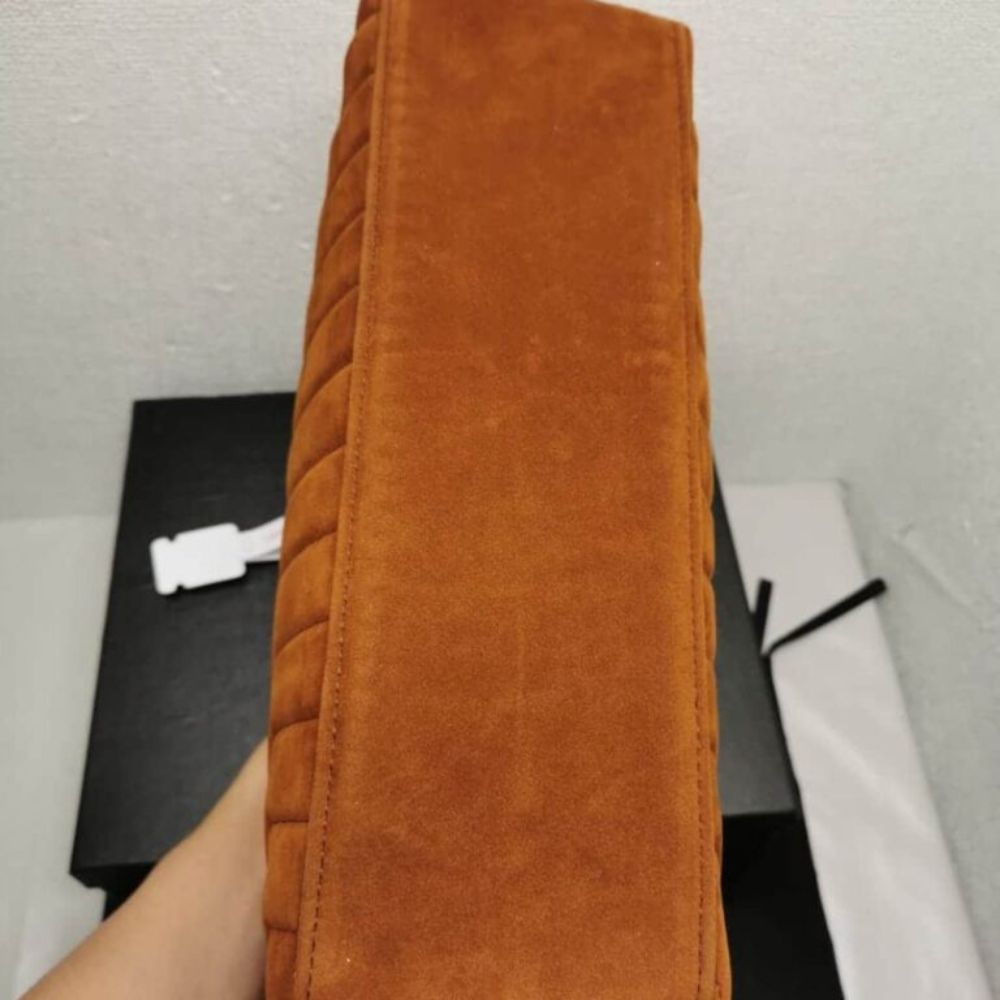Saint Laurent Loulou Medium In Suede Cinnamon Brown 12.2 Inches 5749461U8C77761