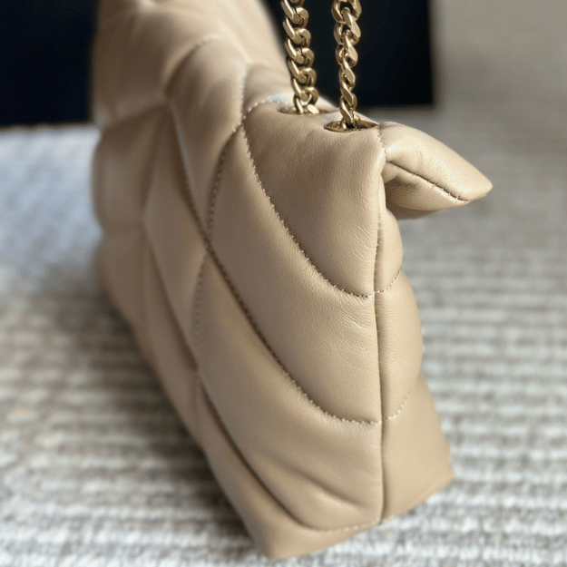 Saint Laurent Loulou Puffer Mini Bag Nude 9 Inches 5774761El072721