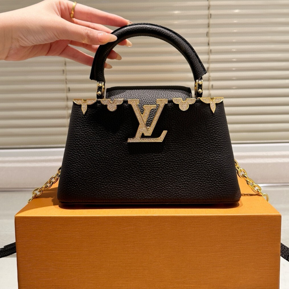 Louis Vuitton Capucines Nano Bag Black 8.7 Inches