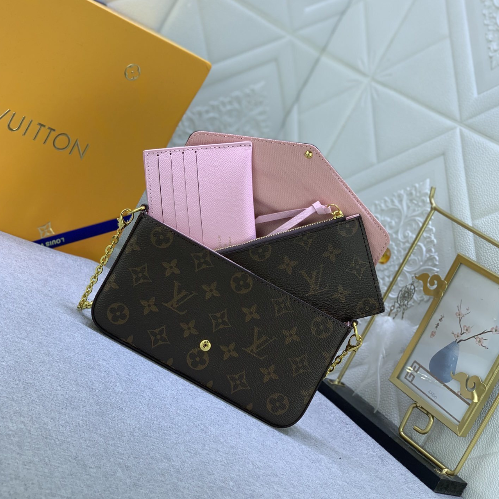 Louis Vuitton Pochette Félicie Rose Ballerine Bag, 8.3 in, M61276