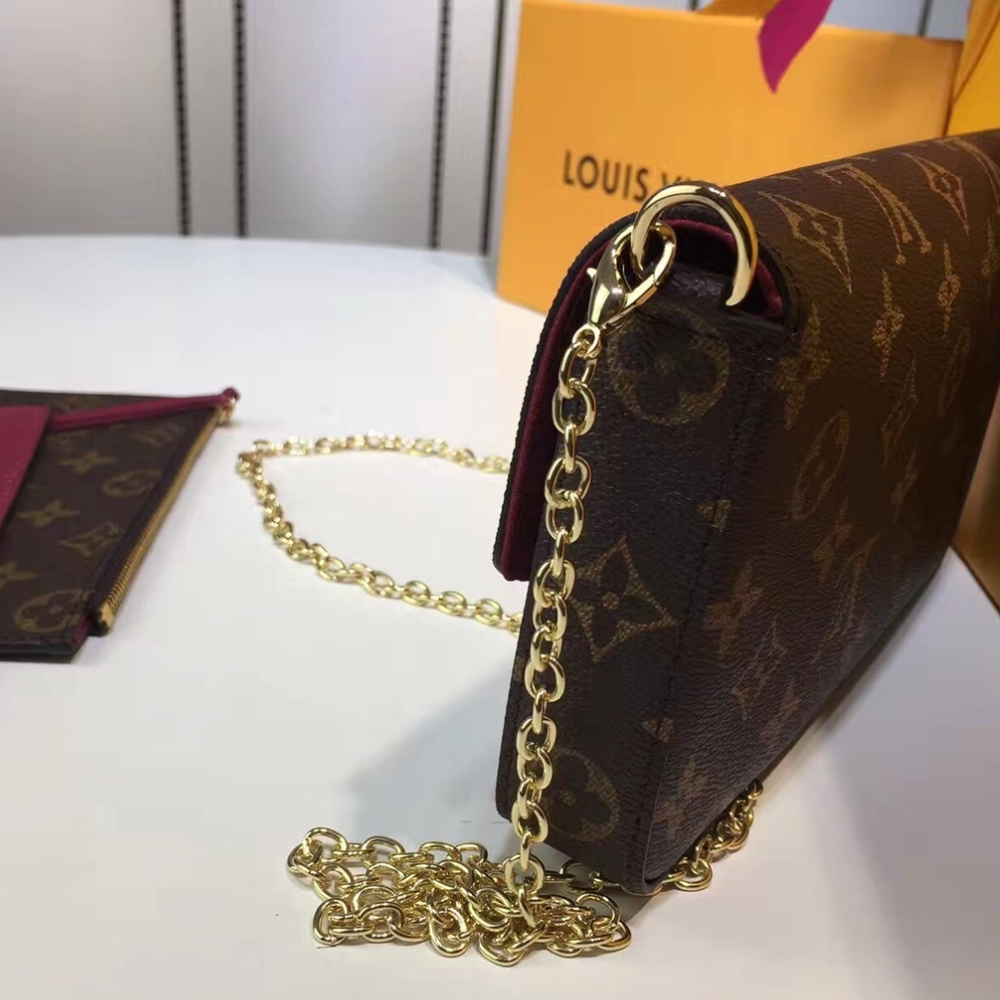Louis Vuitton Pochette Félicie Monogram Bordeaux 8.3 Inches M81896
