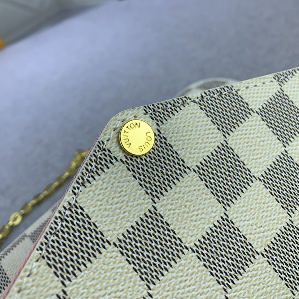 Louis Vuitton Pochette Félicie Damier Azur Pink 8.3 Inches N40491