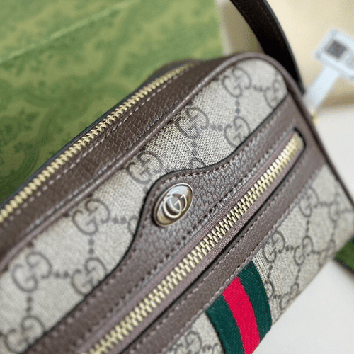 Gucci Ophidia Gg Mini Camera Bag Brown 6.3 Inches