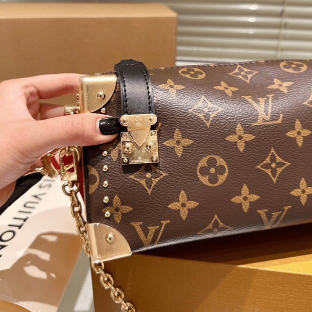 Louis Vuitton Slim Trunk Monogram Chain Bag