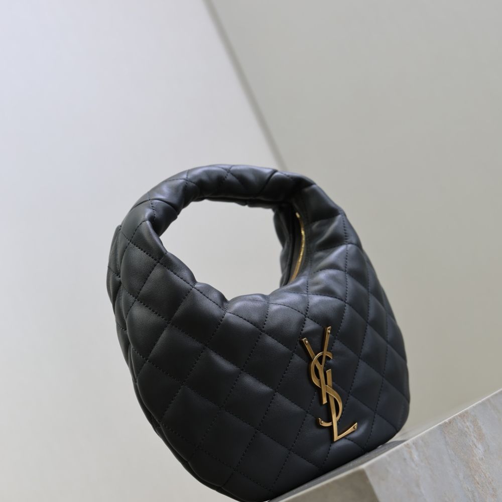 [Premium Quality] – Saint Laurent Icare Hobo Bag Black 10.2 Inches 851689Aaang1000