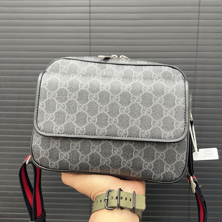 Gucci Ophidia Gg Supreme Messenger Bag Grey 9 Inches