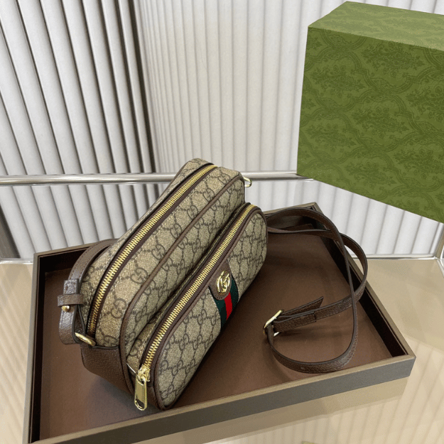 Gucci Ophidia Small Camera Bag Beige 8.6 Inches