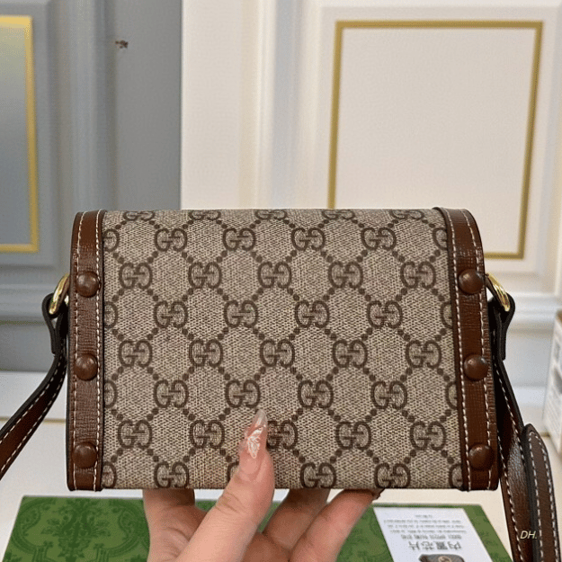 Gucci Horsebit 1955 Box Phone Bag Brown 7.1 Inches