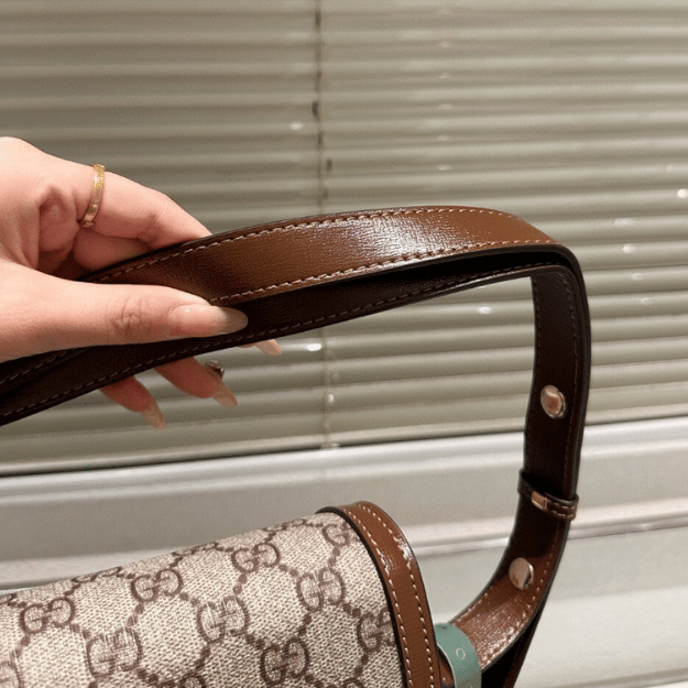 Gucci Horsebit 1955 Small Shoulder Bag Brown 8.7 Inches