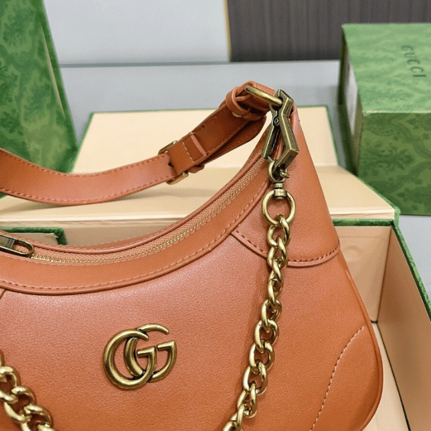 Gucci Ophidia Small Hobo Bag Brown 10.2 Inches