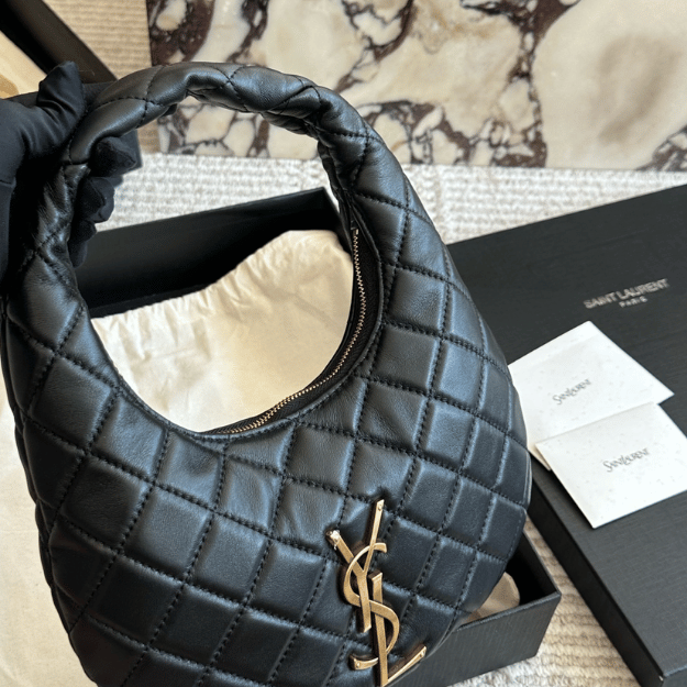Saint Laurent Icare Hobo Bag Black 10.2 Inches 851689Aaang1000