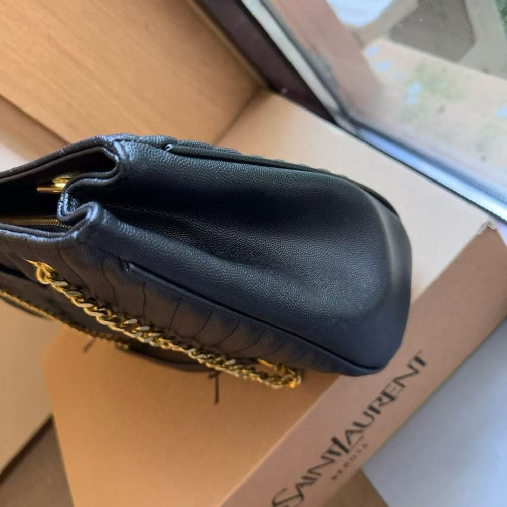 Saint Laurent Matelasse Cassandre Shopper Tote Black 13.8 Inches