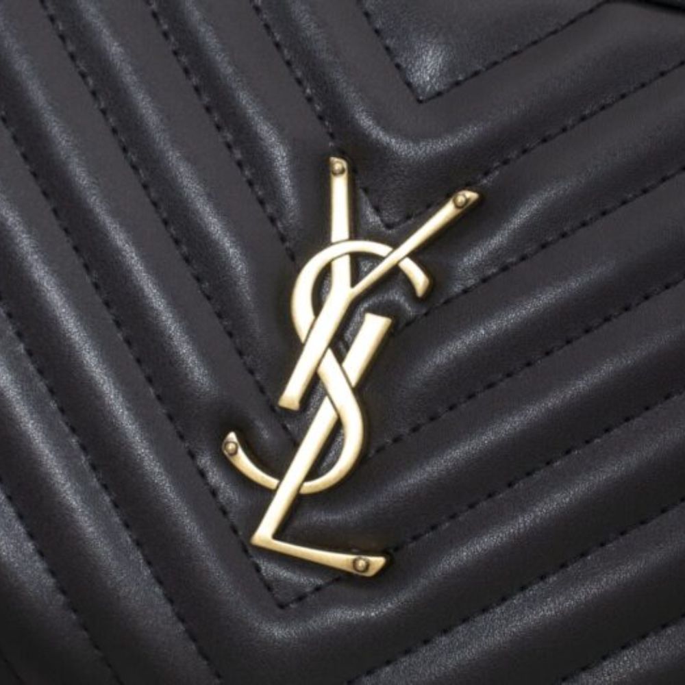 Saint Laurent Lou Camera Bag In Quilted Black Gold Leather 9 Inches 612544Dv7071000