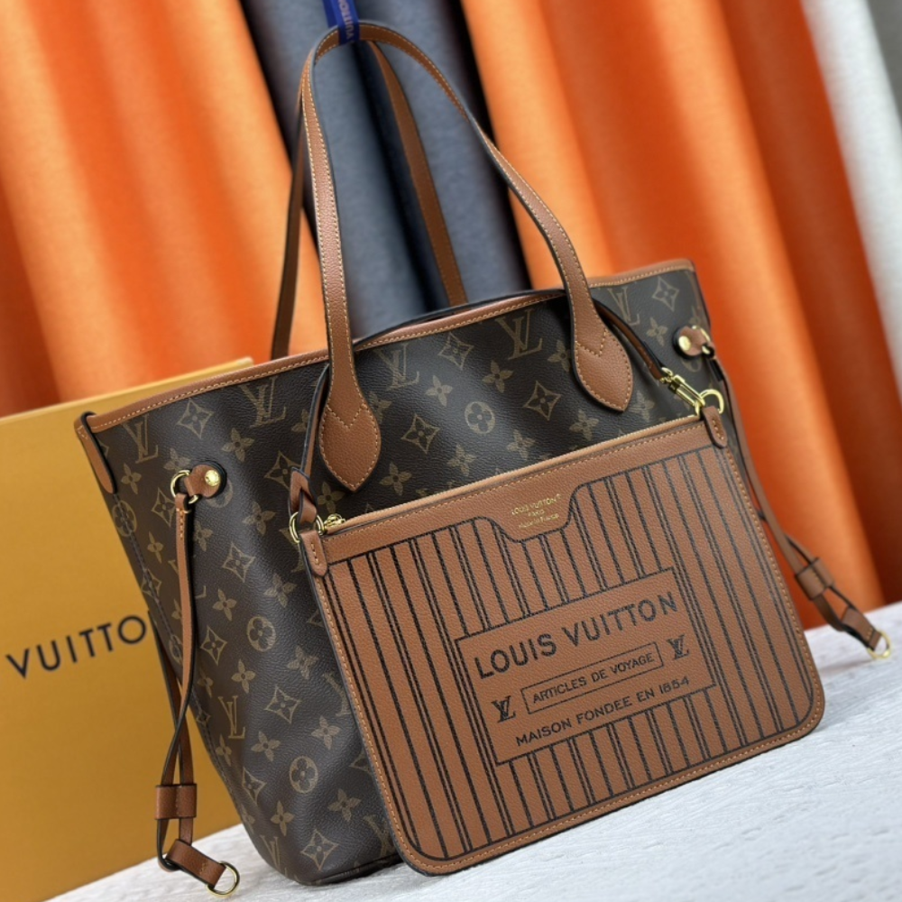 Louis Vuitton Neverfull Inside Out MM Brown 12.2 Inches M11946