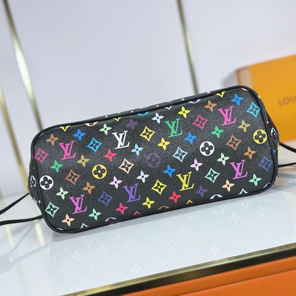 Louis Vuitton Neverfull MM Monogram Multicolore Black 12.2 Inches M40156