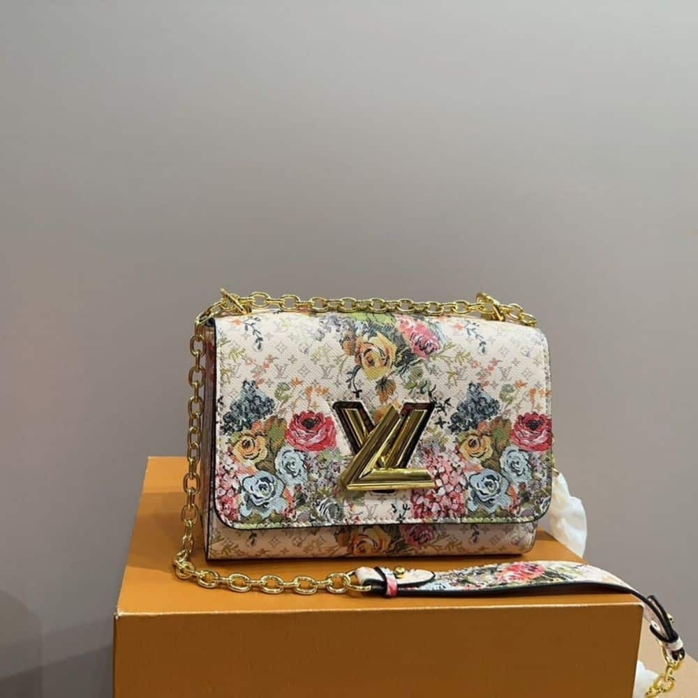 Louis Vuitton Twist MM Epi Floral Beige 23Cm