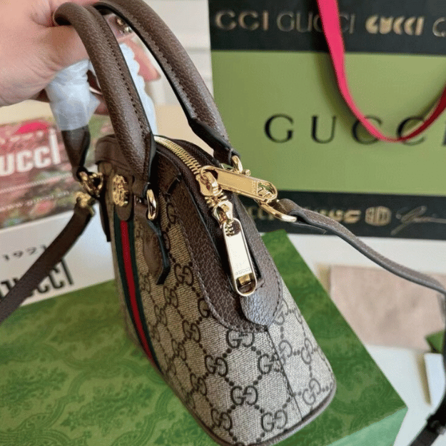 Gucci Ophidia Mini Dome Bag Beige 8.6 Inches ‎499621 K05NG 8745