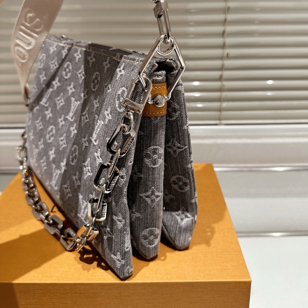 Louis Vuitton Coussin PM Denim Gray 11 Inches M12347