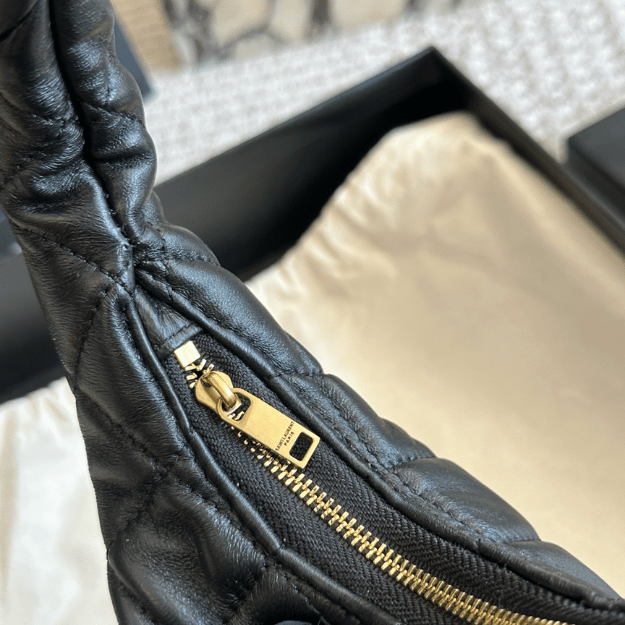 Saint Laurent Icare Hobo Bag Black 10.2 Inches 851689Aaang1000