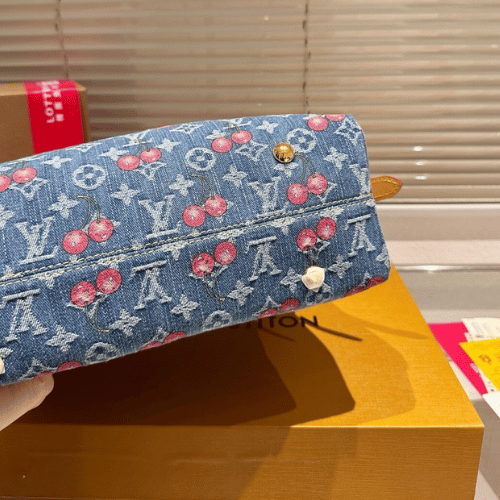 Louis Vuitton Carryall Denim Cherry Monogram 11.4 Inches