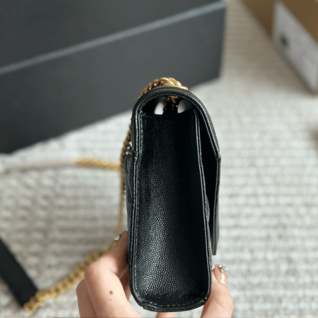 Saint Laurent Envelope Woc Black Quilted Bag 8.3 Inches 600185AACT71000