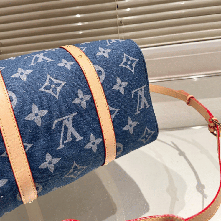 Louis Vuitton Keepall 30 Denim Monogram Blue 12 Inches
